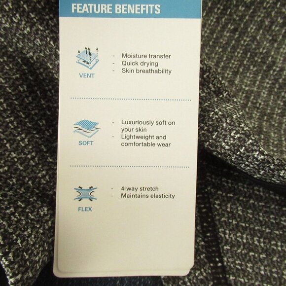 New MPG Mondetta Thermal Leggings S Small Black Gray Amiable - Picture 5 of 7